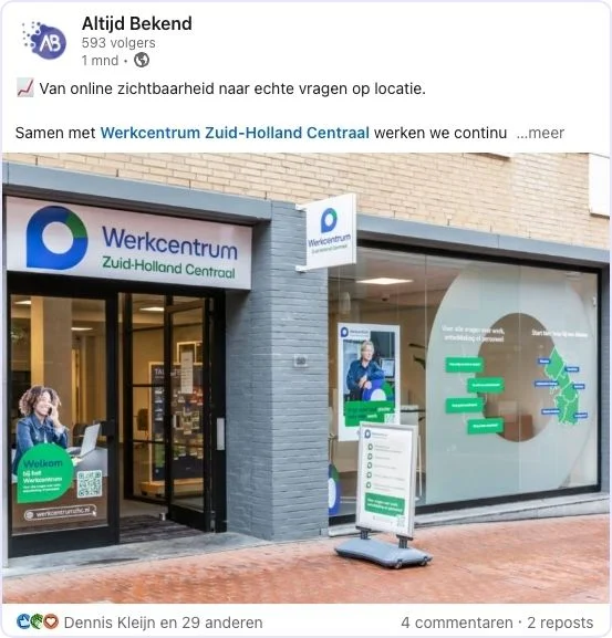 Linkedin post praktijkvoorbeeld