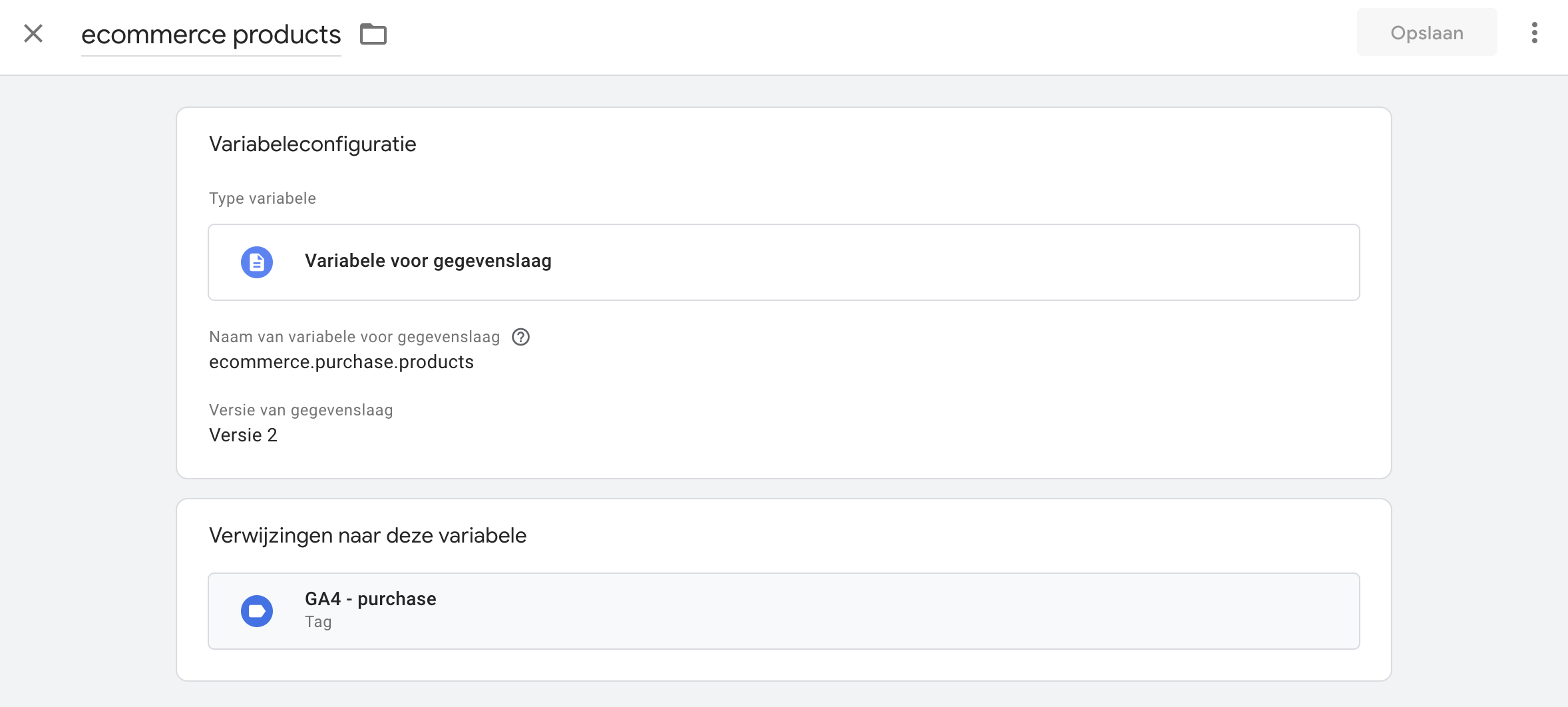 Google Tag Manager variabele instellen